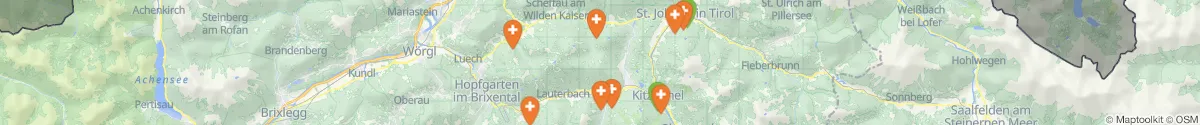 Kartenansicht für Apotheken-Notdienste in der Nähe von Reith bei Kitzbühel (Kitzbühel, Tirol)